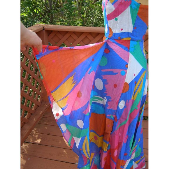 NWT size 8 Eva Franco Jenne Dress MIAMI Vibes Vibrant & colorful - Picture 13 of 14
